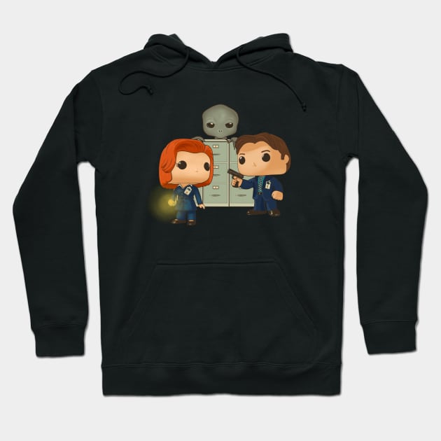 Fox Mulder and Dana Scully Funko pop Hoodie by Mimie20